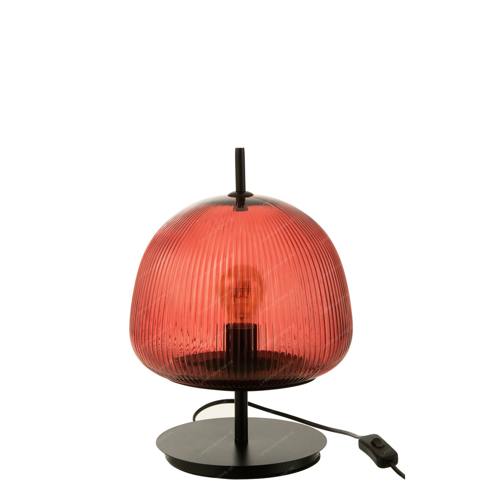 TISCHLAMPE OASIS GLAS ROT KLEIN