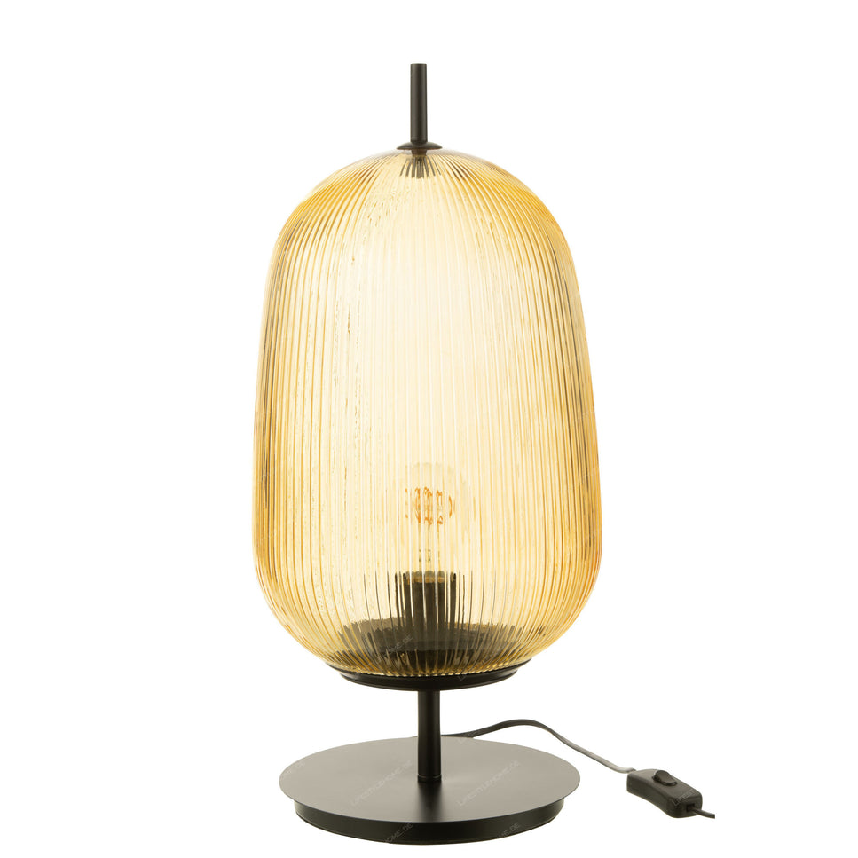 TISCHLAMPE OASIS GLAS GELB GROSS