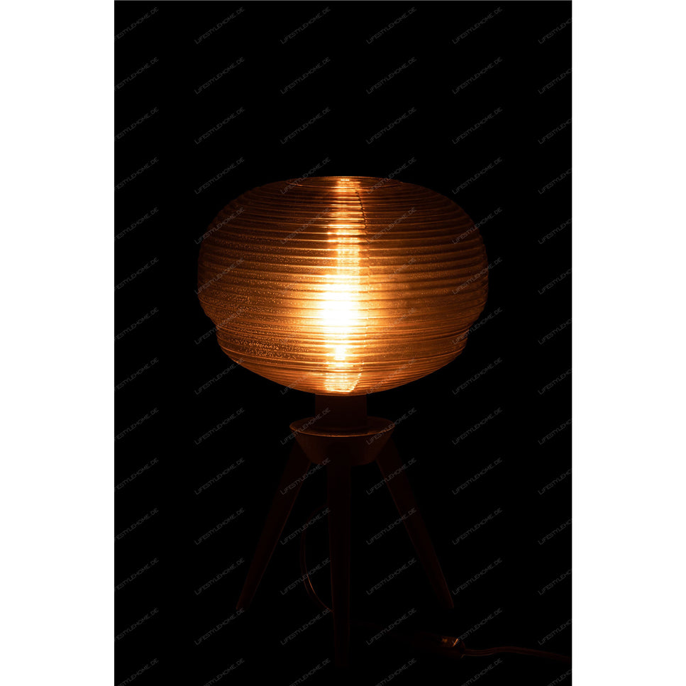 TISCHLAMPE TERI TRIP GLAS/HOLZ GRAU/BLAU