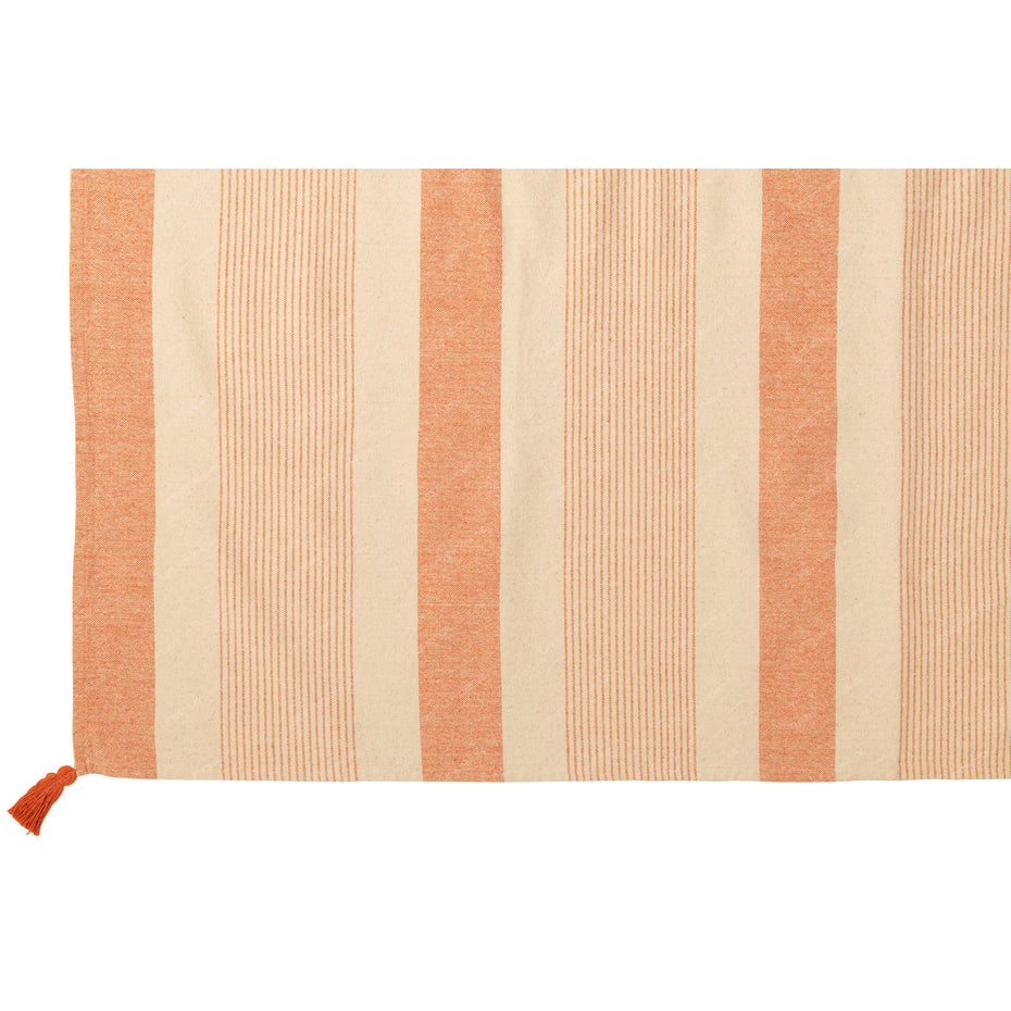 Decke Mik aus Baumwolle, beige/orange